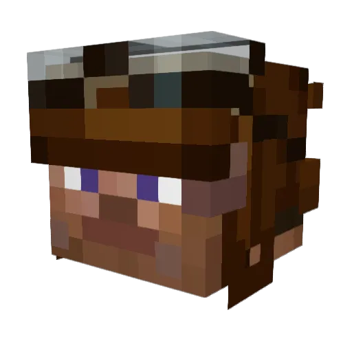 ghebeek Minecraft avatar head, 3D render