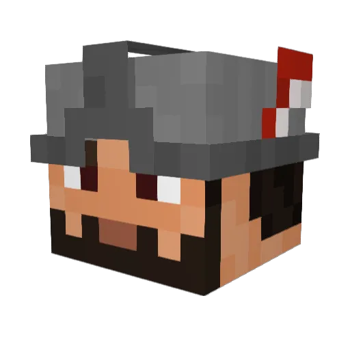 gheggu Minecraft avatar head, 3D render