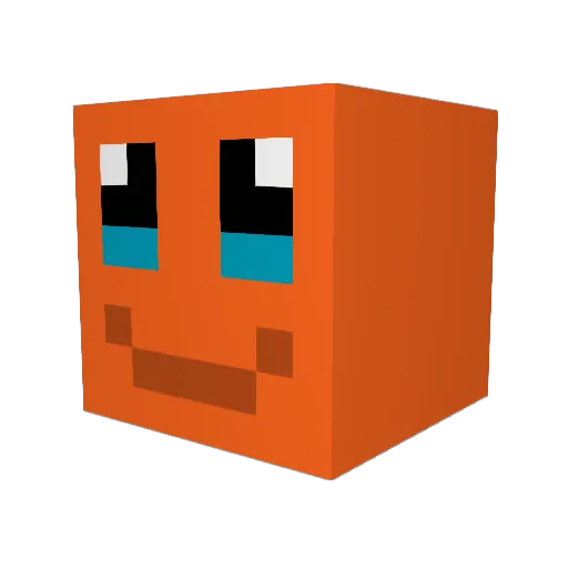 ghettopflaume Minecraft avatar head, 3D render