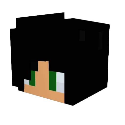 ghettoroach Minecraft avatar head, 3D render