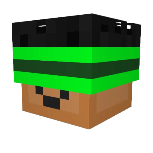 ghgiovi Minecraft avatar head, 3D render
