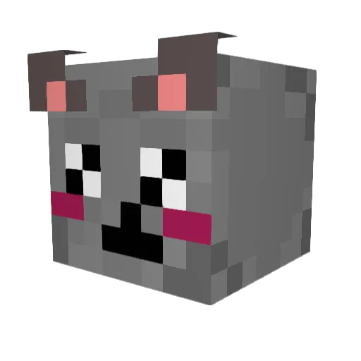 ghiaa Minecraft avatar head, 3D render