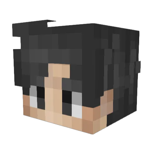 ghiblli Minecraft avatar head, 3D render