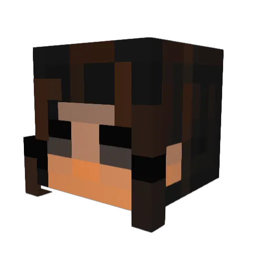 ghimiis Minecraft avatar head, 3D render