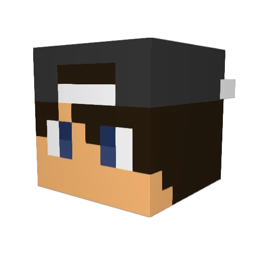 ghoi Minecraft avatar head, 3D render