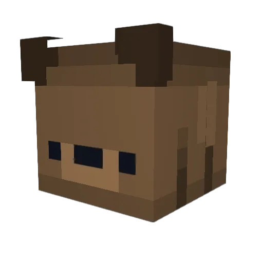 ghoney Minecraft avatar head, 3D render