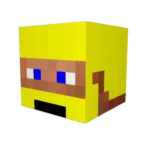 ghoostface Minecraft avatar head, 3D render