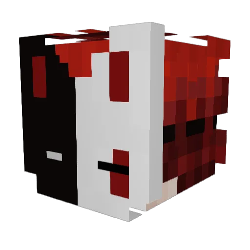 ghoostieee Minecraft avatar head, 3D render