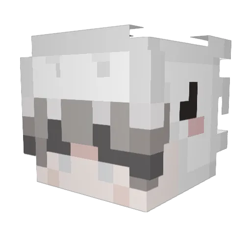 ghosner Minecraft avatar head, 3D render
