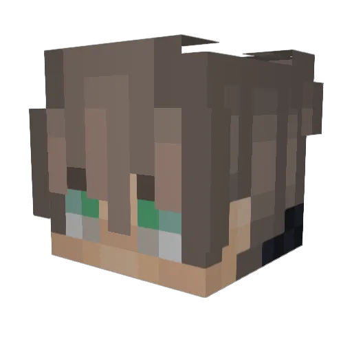 ghossttx Minecraft avatar head, 3D render