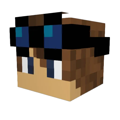 ghost54b Minecraft avatar head, 3D render