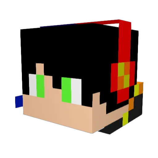 ghost61805 Minecraft avatar head, 3D render