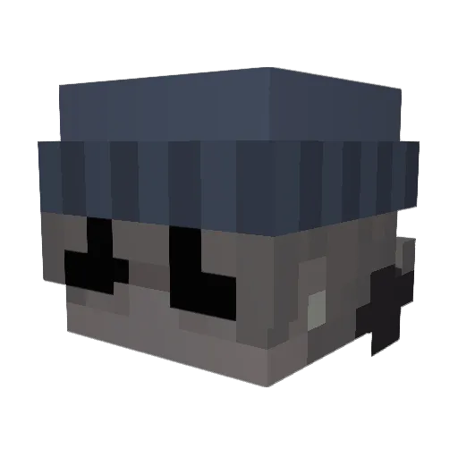 ghost666_ Minecraft avatar head, 3D render