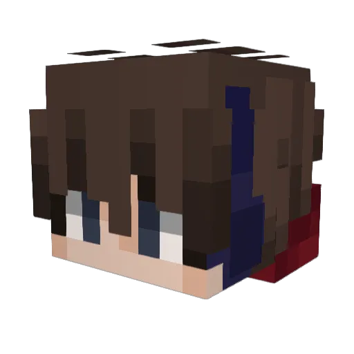 ghost69666 Minecraft avatar head, 3D render