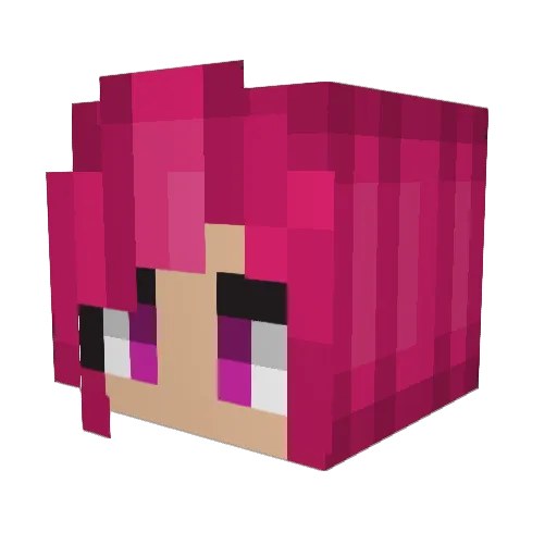 ghostXfairy Minecraft avatar head, 3D render