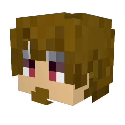 ghost_007 Minecraft avatar head, 3D render