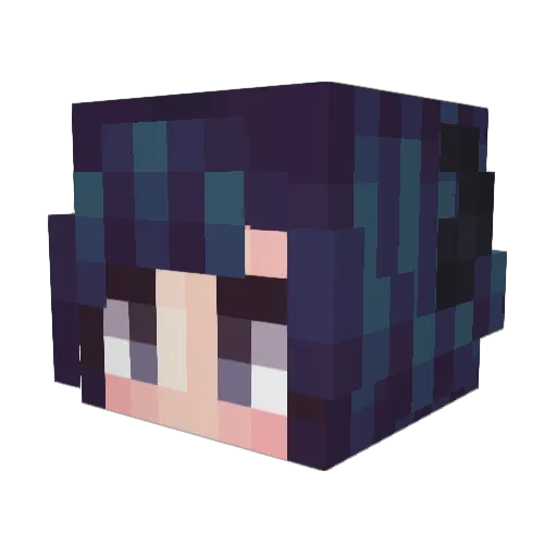 ghost_070 Minecraft avatar head, 3D render