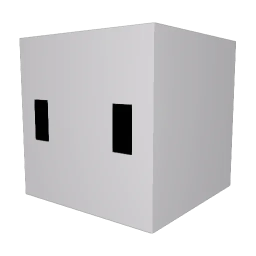 ghost_101_ Minecraft avatar head, 3D render