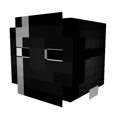 ghost_client_ Minecraft avatar head, 3D render