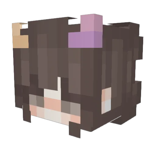 ghost_exe Minecraft avatar head, 3D render
