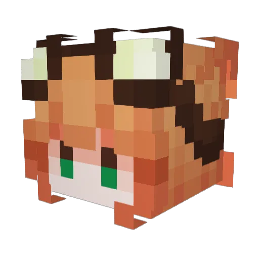 ghost_fx Minecraft avatar head, 3D render