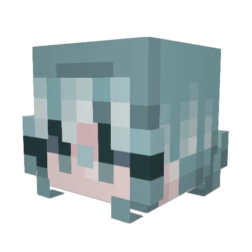 ghost_lily Minecraft avatar head, 3D render