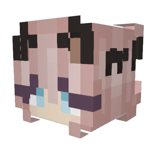 ghost_looser Minecraft avatar head, 3D render