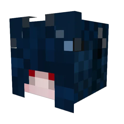 ghost_mov Minecraft avatar head, 3D render