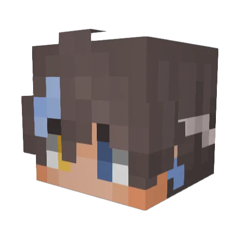 ghost_zenith Minecraft avatar head, 3D render