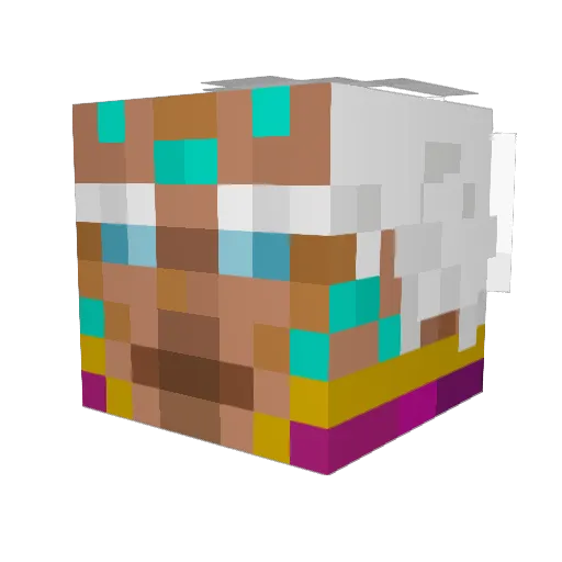 ghosta2 Minecraft avatar head, 3D render