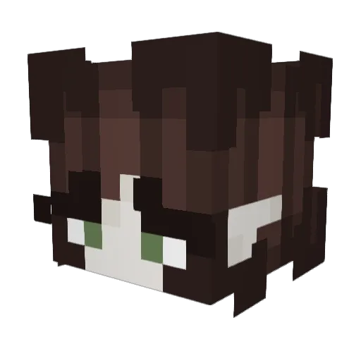 ghostalong Minecraft avatar head, 3D render