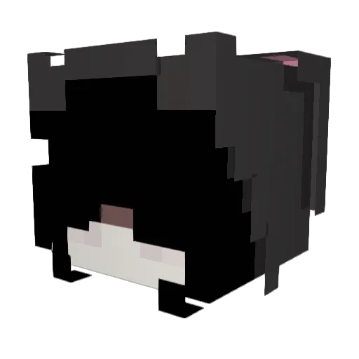 ghostboyfie Minecraft avatar head, 3D render