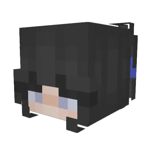 ghostburb Minecraft avatar head, 3D render