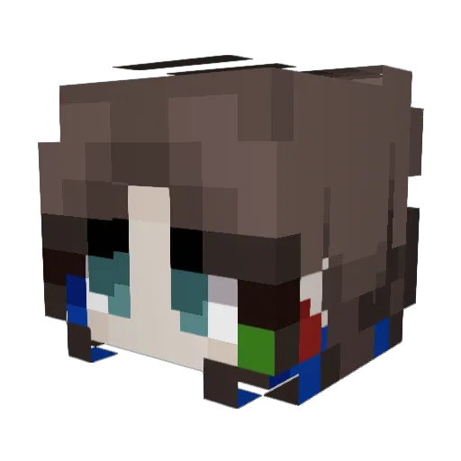 ghostburh Minecraft avatar head, 3D render