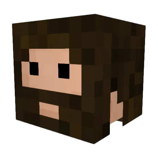 ghostbuu Minecraft avatar head, 3D render