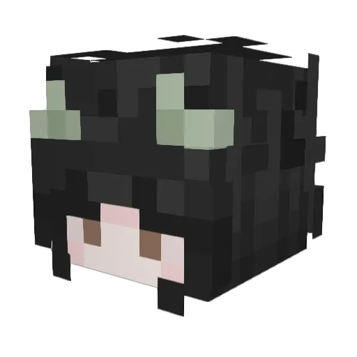 ghostcookiee_ Minecraft avatar head, 3D render