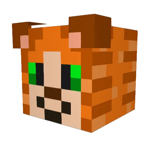 ghostcows Minecraft avatar head, 3D render