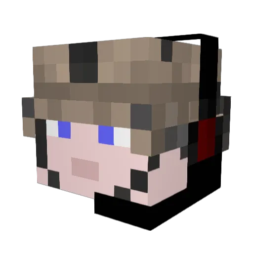 ghostdogs Minecraft avatar head, 3D render