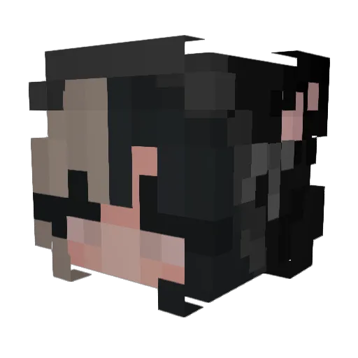 ghostedd_ Minecraft avatar head, 3D render