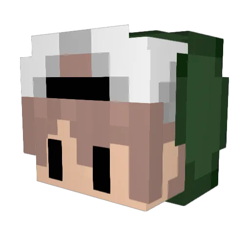 ghostei_ Minecraft avatar head, 3D render
