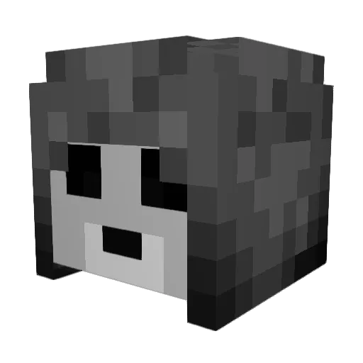 ghosterplays Minecraft avatar head, 3D render