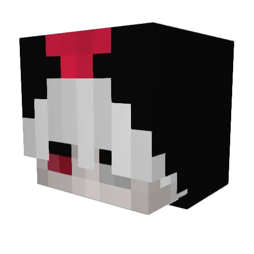 ghosthowl Minecraft avatar head, 3D render