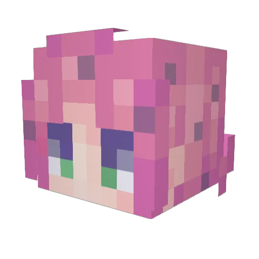 ghostieZone Minecraft avatar head, 3D render