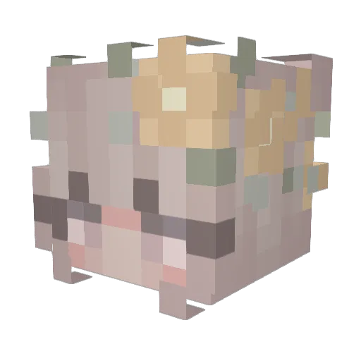 ghostie_live Minecraft avatar head, 3D render