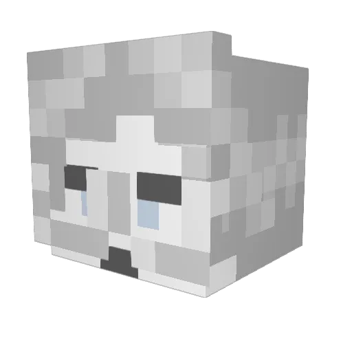 ghostiebaby Minecraft avatar head, 3D render
