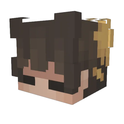 ghostieminty Minecraft avatar head, 3D render