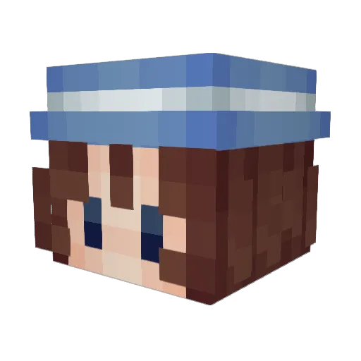 ghostiiiy Minecraft avatar head, 3D render