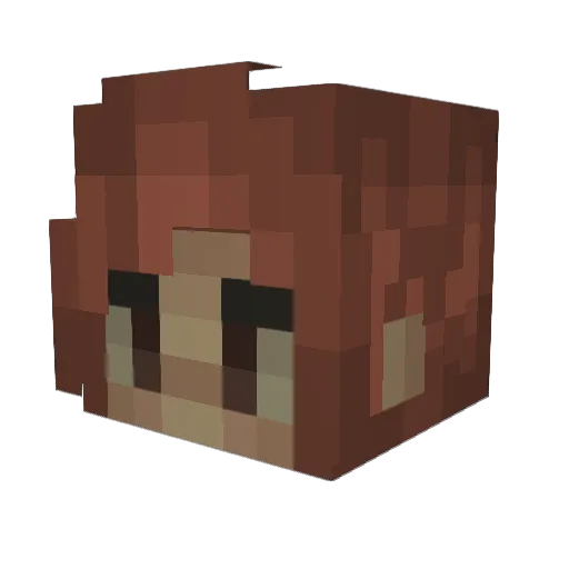 ghostinabox Minecraft avatar head, 3D render