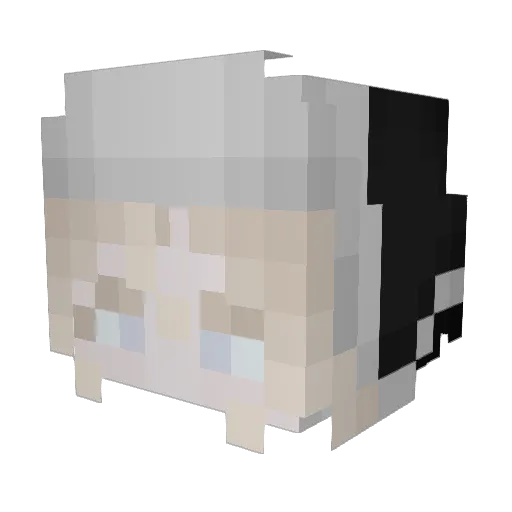 ghostingace Minecraft avatar head, 3D render