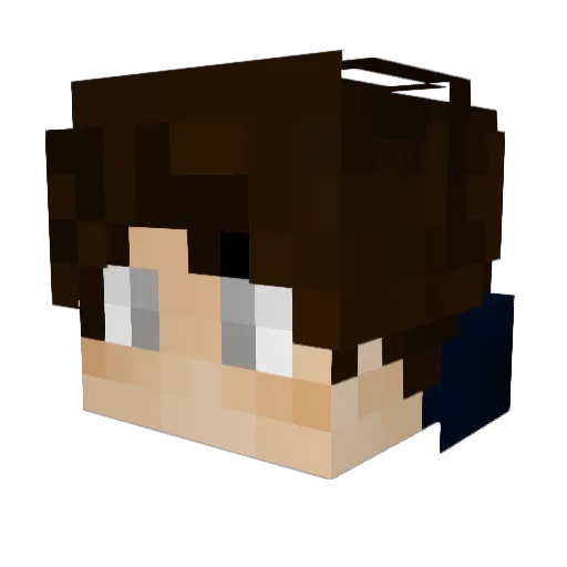 ghostisdumb Minecraft avatar head, 3D render